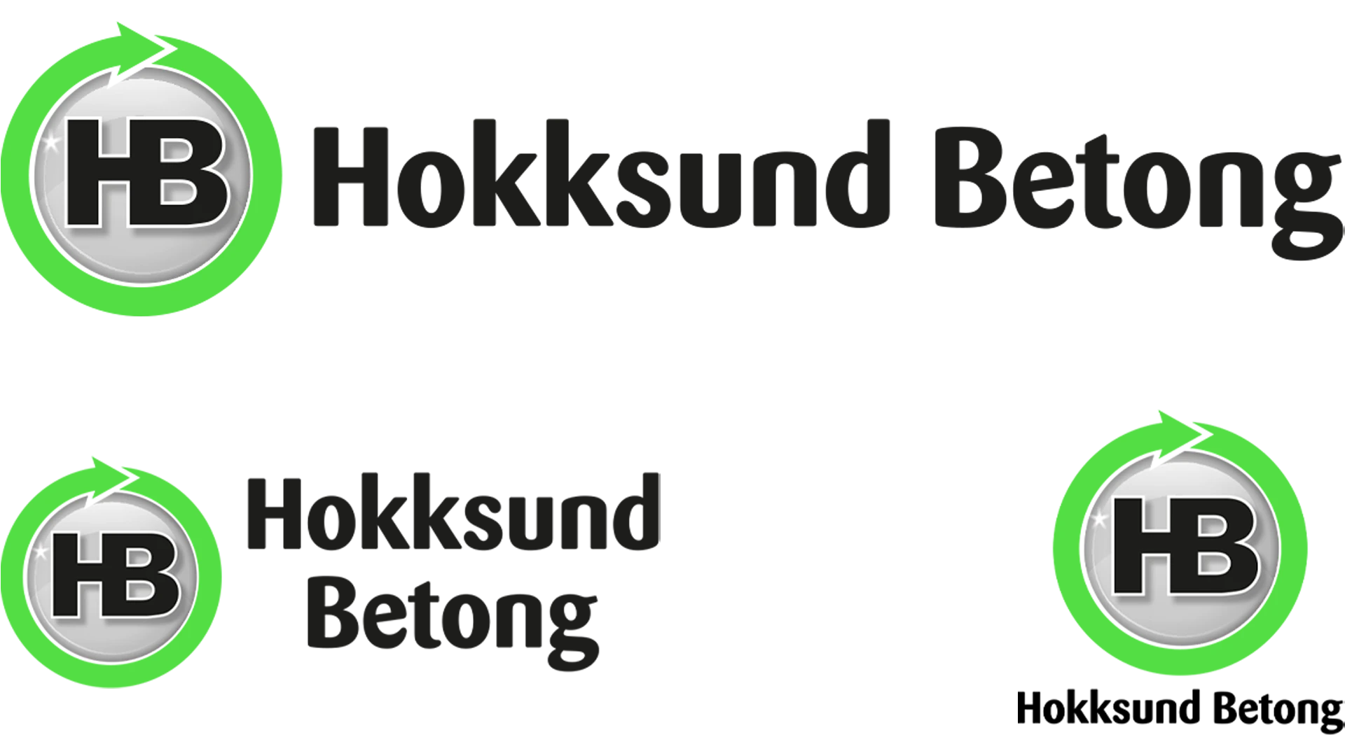 Hokksund Betong logo varianter