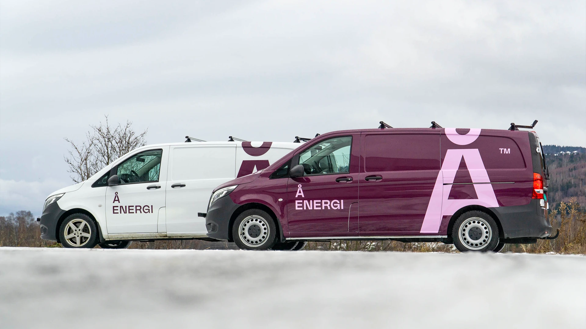 Å energi vito varebil_hvit og lilla